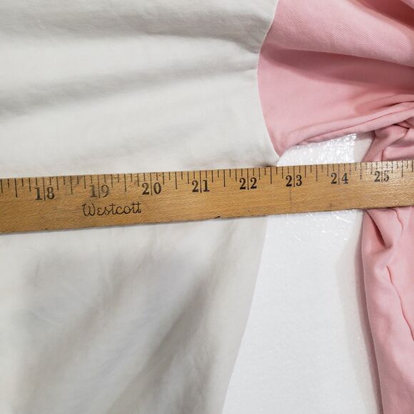 Adorable Women's Hooded Pink and White Pullover Sweater, Est. Size Medium - Picture 7 of 11